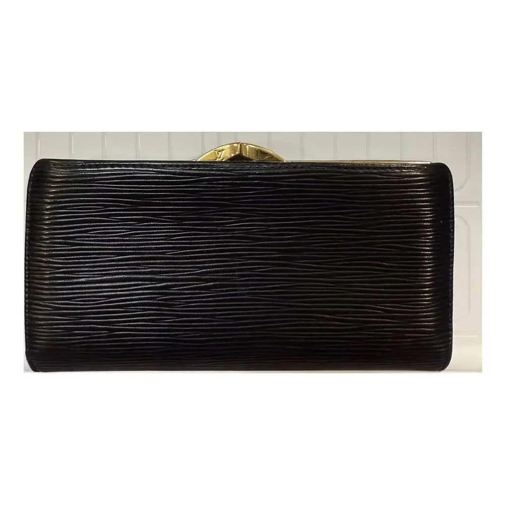 Louis Vuitton Long Black Epi Long Wallet